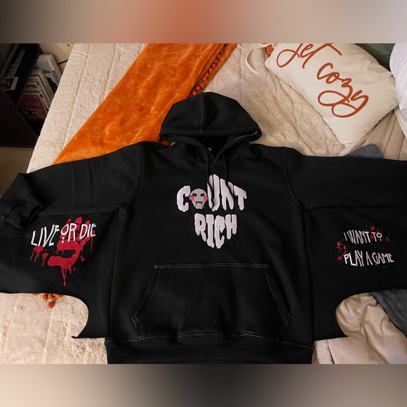 Jigsaw Halloween embroidered hoodie - Picture 2 of 6